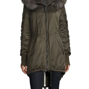 Derek Lam 10 Crosby women’s parka, real fur hood: Moose Knuckles, Mackage style